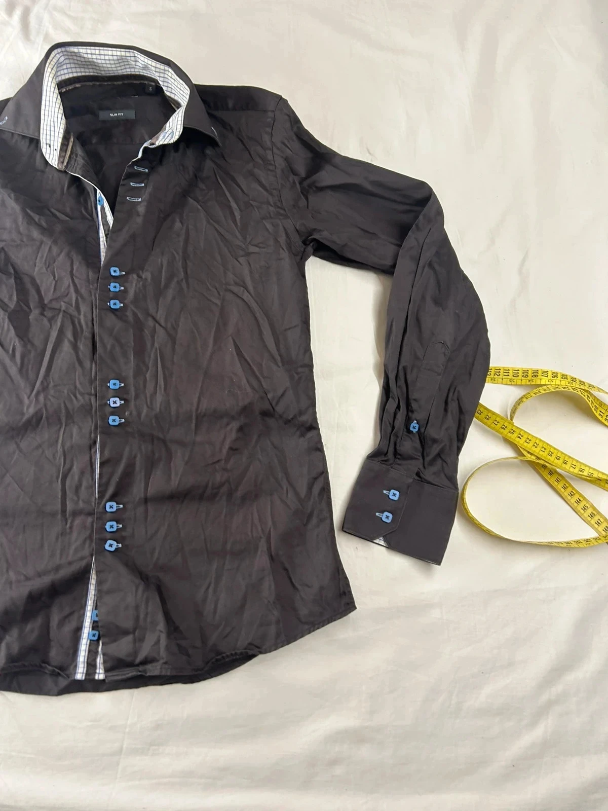 Black solid Devred slim fit shirt – photo 3